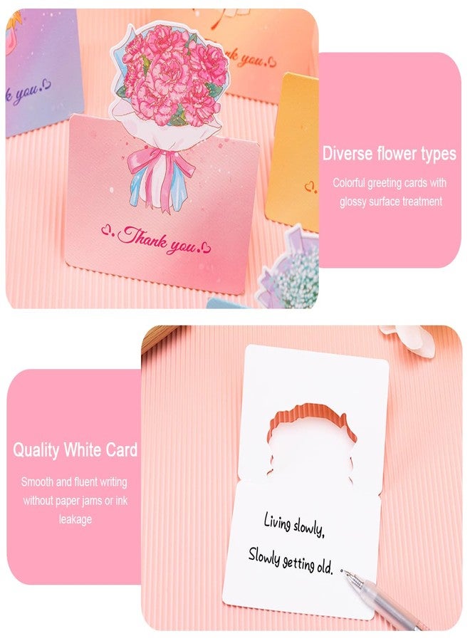 OFIFO® 16Pcs Thank You Greeting Cards Set, Elegant Floral Blank Note Cards for Appreciation Gratitude Wishes Wedding Anniversary Birthday Festivals - Image 3